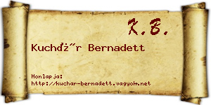 Kuchár Bernadett névjegykártya